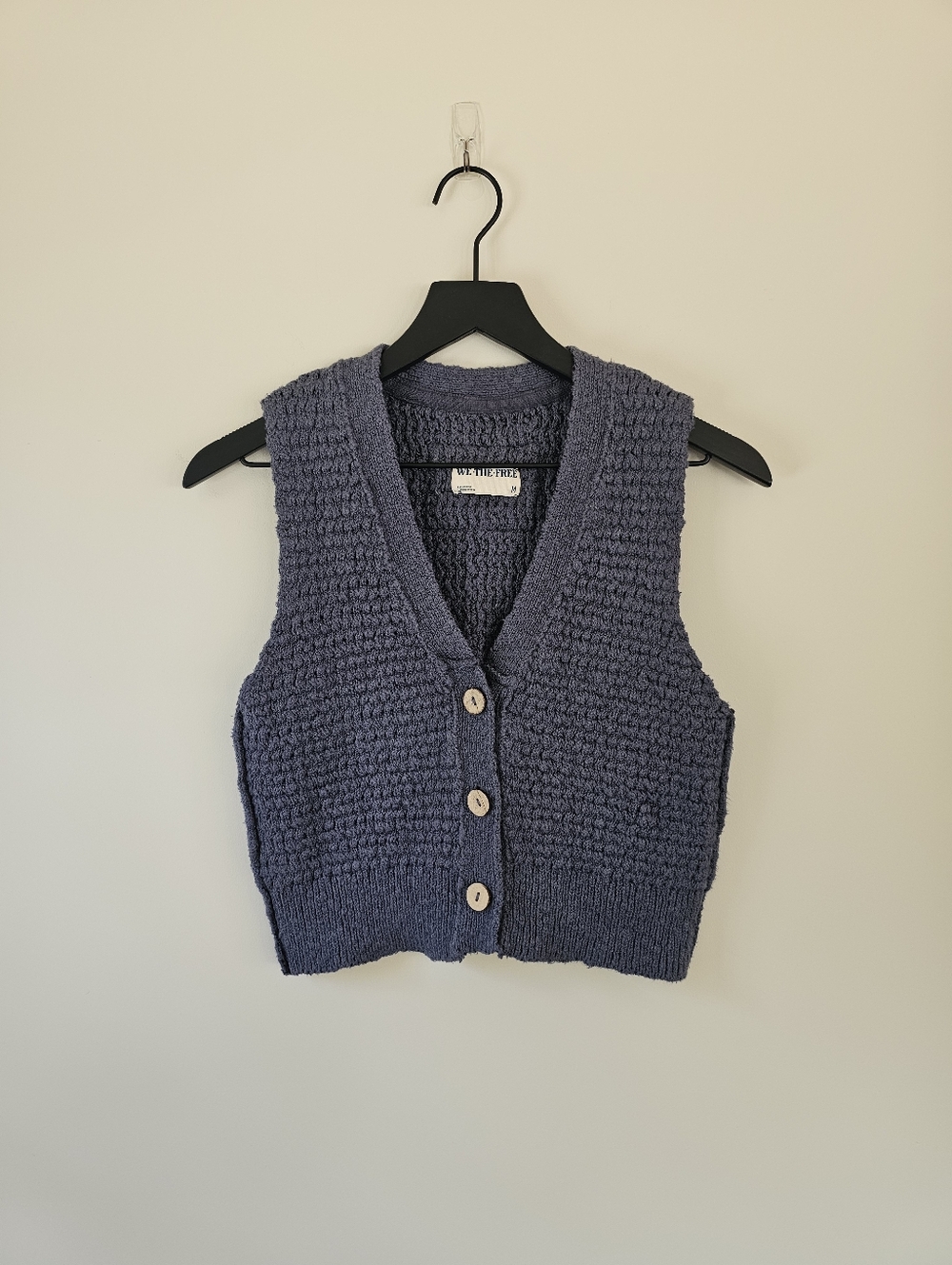 Free People Ava Knit Vest in Charcoal Blue - Picture 5 of 8